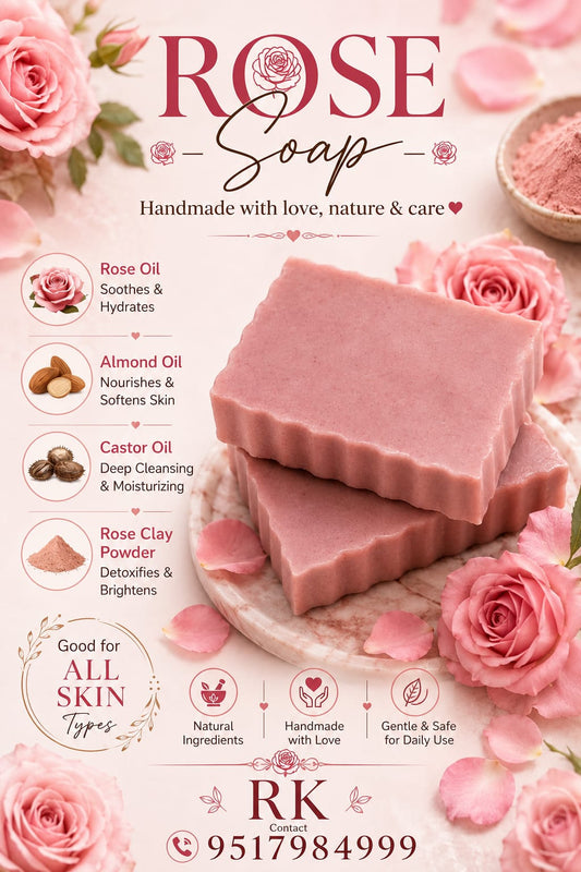 Rose Soap – Handmade Rose & Rose Clay Soap
